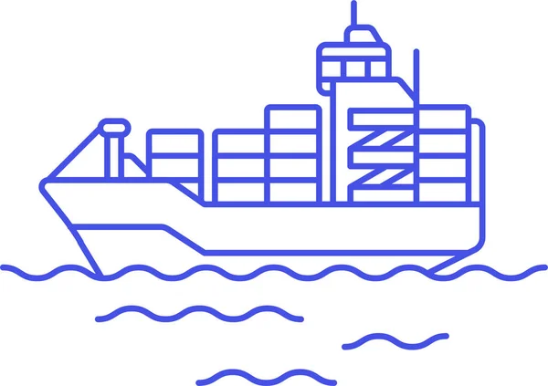 Internationale Container Levering Pictogram Scheepvaart Levering Vervulling Categorie — Stockvector