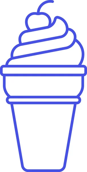 Wirbel Eiskalte Ikone Der Kategorie Lebensmittel Getränke — Stockvektor