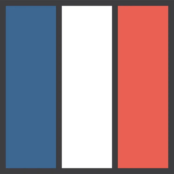 Χώρα Ευρωπαϊκή Σημαία Εικονίδιο Στυλ Γεμάτο Περίγραμμα — Διανυσματικό Αρχείο