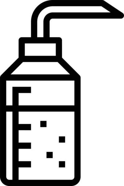 Alcohol Limpia Icono Higiene Estilo Del Esquema — Archivo Imágenes Vectoriales