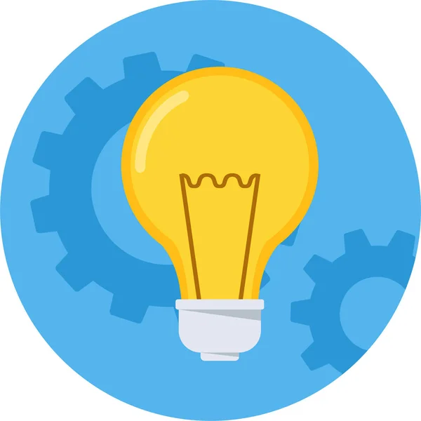 Innovation Adapt Bulb Icon Flat Style — Stock Vector