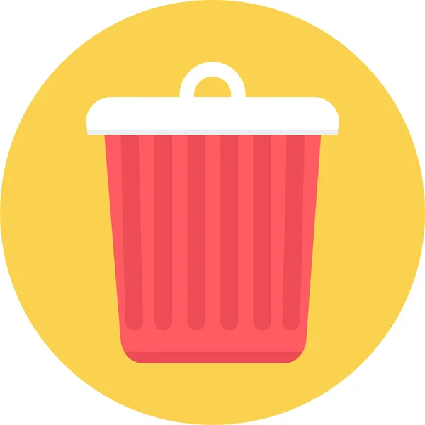 Bin Recycle Delete Icon Flat Style — 스톡 벡터