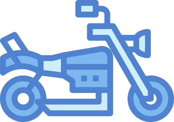 Chopper Motorcycle Transportation Icon — Stock Vector