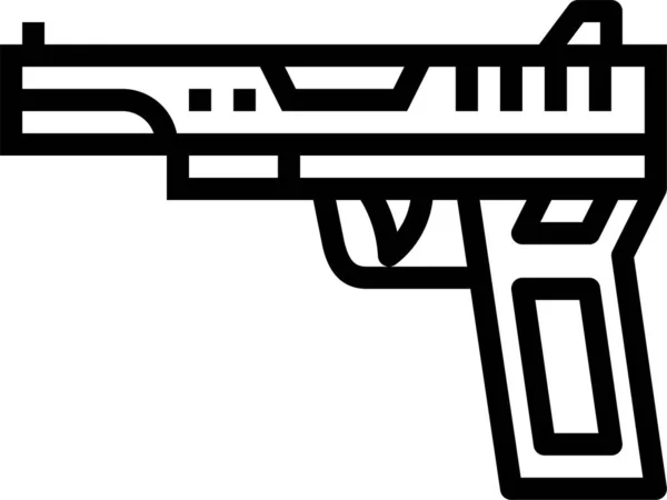Pistolet Pistolet Icône Pistolet Dans Catégorie Guerre Militaire — Image vectorielle