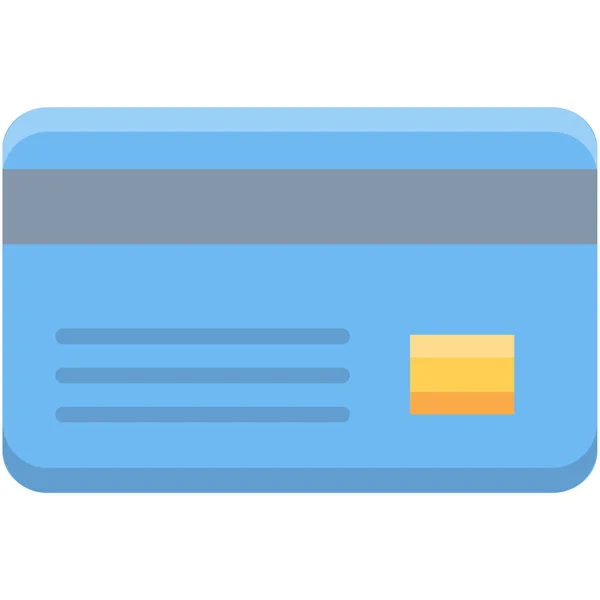 Card Cvv Debit Icon Flat Style — 스톡 벡터