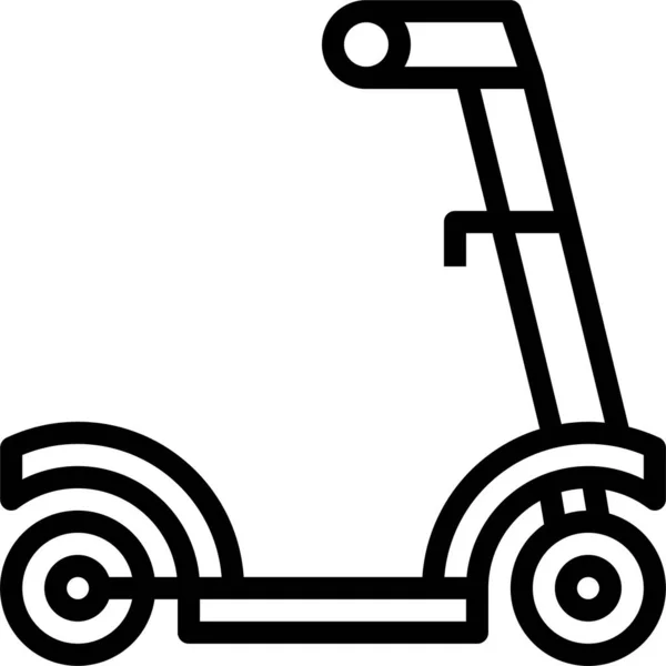 Kindertijd Leuk Scooter Pictogram — Stockvector