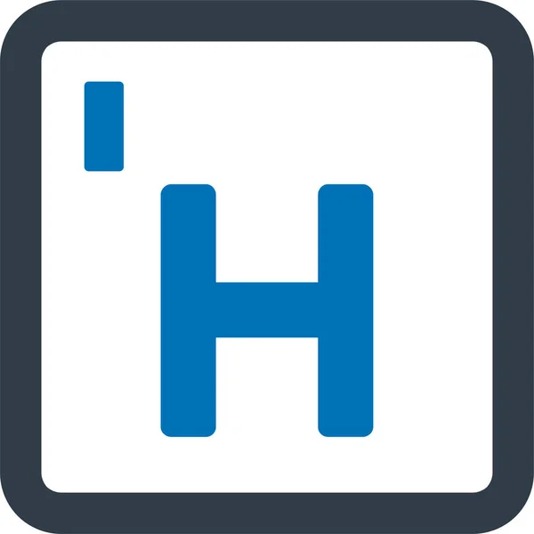 Hydrogen Science Education Icon — ストックベクタ