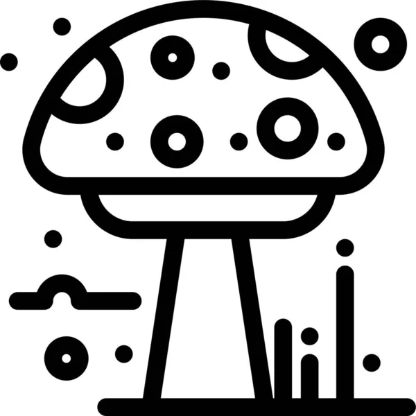 Amanita Autumn Mushroom Icon — Stock Vector