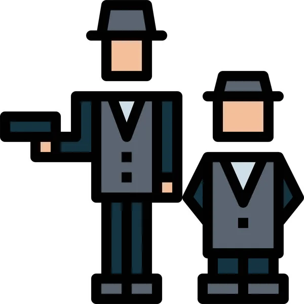 Bodyguard Gangster Guard Icon Computer Internet Security Category — ストックベクタ