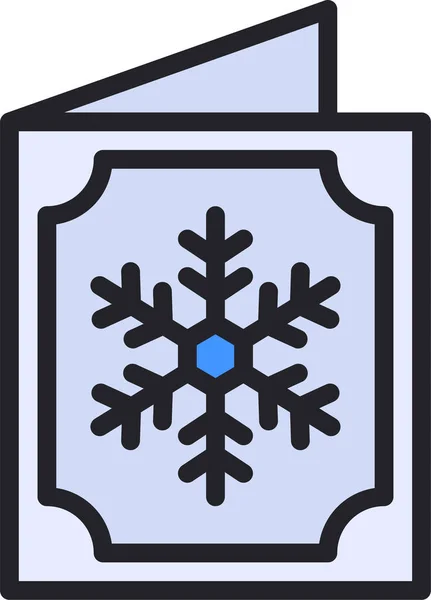 Ícone Carta Cartão Inverno — Vetor de Stock