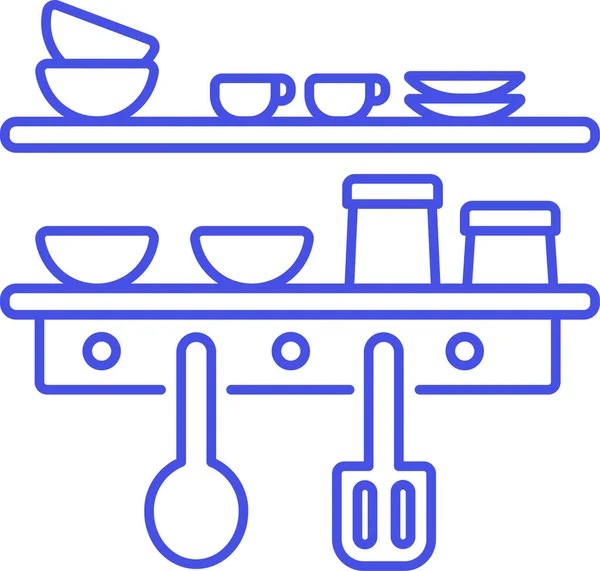 Bowls Cooking Cookware Icon Food Drinks Category — Stock Vector