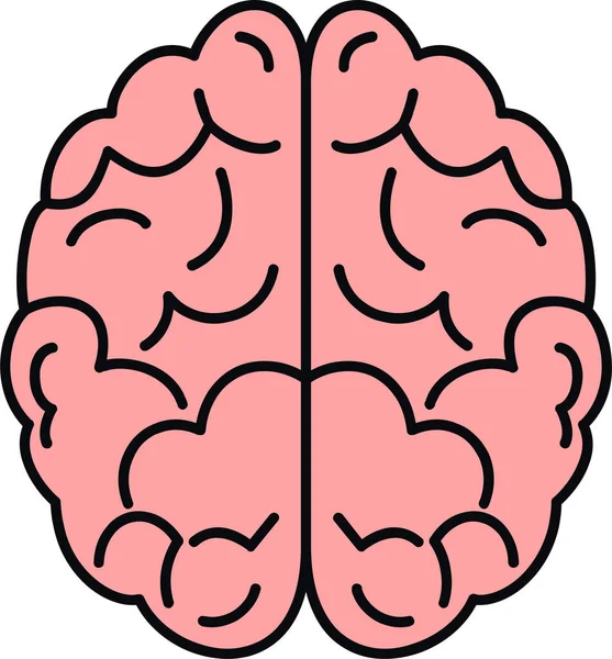 Brain Anatomy Body Icon Filled Outline Style — 스톡 벡터