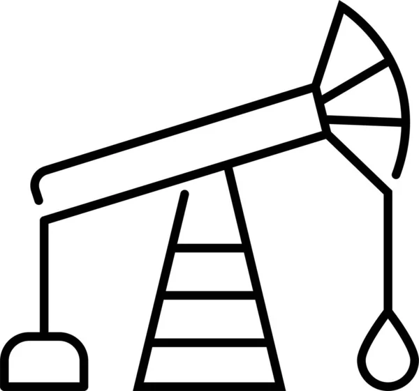 Icono Producción Plataforma Petrolífera — Archivo Imágenes Vectoriales