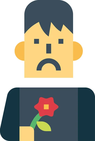 Man Avatar Grief Icon — Stock Vector