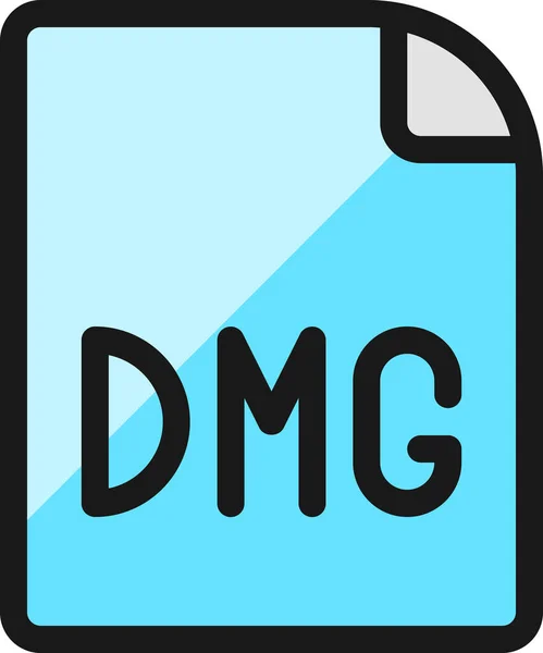 File Dmg Filled Outline Icon Filled Outline Style — ストックベクタ