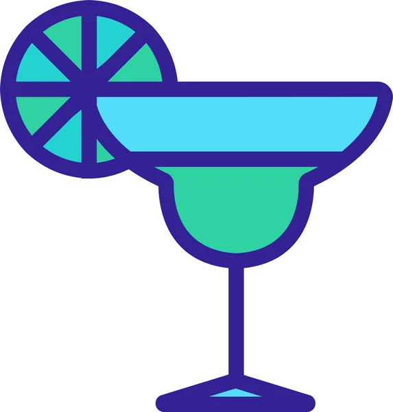 Icono Cóctel Alcohol Ácido — Vector de stock