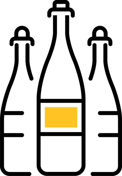 Bouteille Vin Boisson Icône — Image vectorielle
