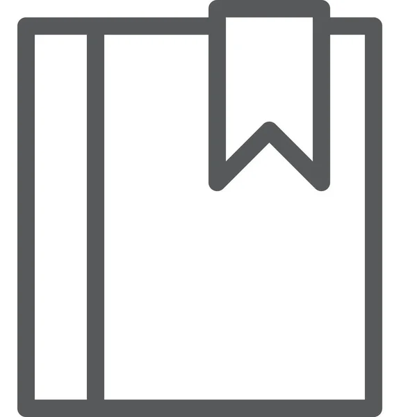 Bookmark Note Document Icon Outline Style — ストックベクタ