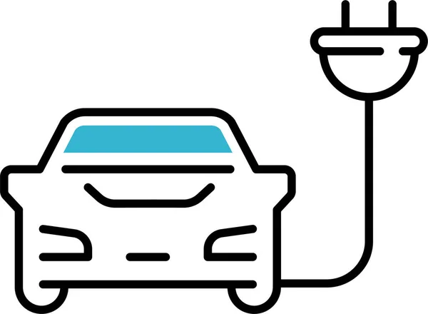 Hybrid Elektrofahrzeug Ikone — Stockvektor