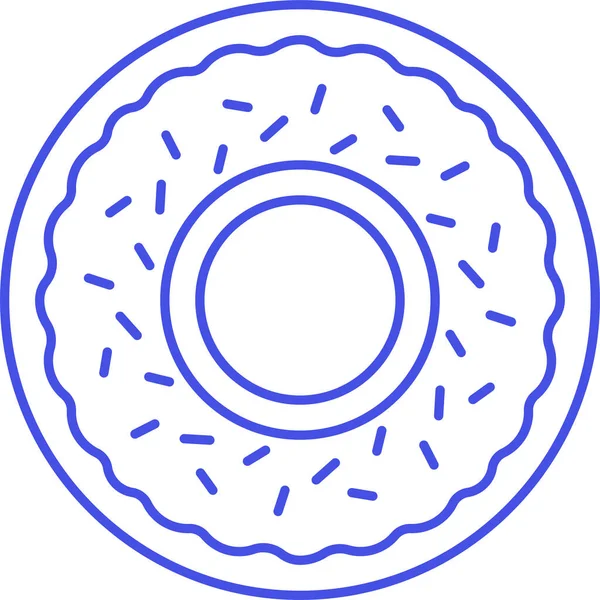 Bäckerei Backt Donut Ikone Der Kategorie Lebensmittel Getränke — Stockvektor