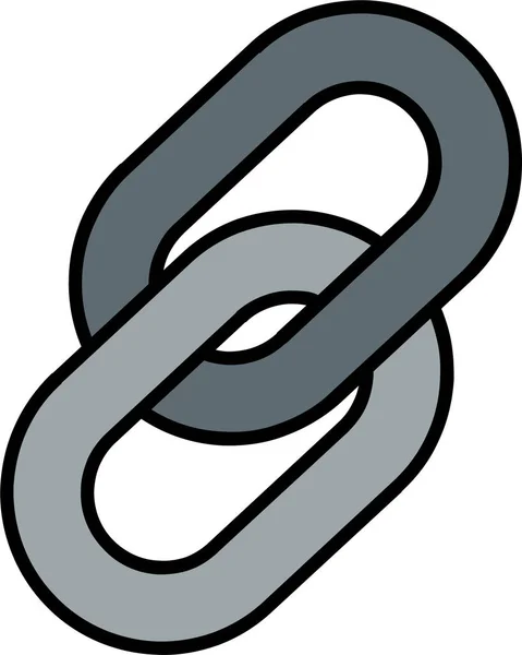 Link Seo Backlink Symbol Ausgefüllten Outline Stil — Stockvektor