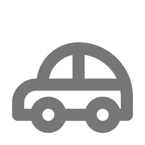 Auto Vervoer Auto Pictogram Grote Lijnen Stijl — Stockvector