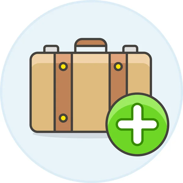 Add Bag Baggage Icon Tourism Hotels Hospitality Category — Stock Vector