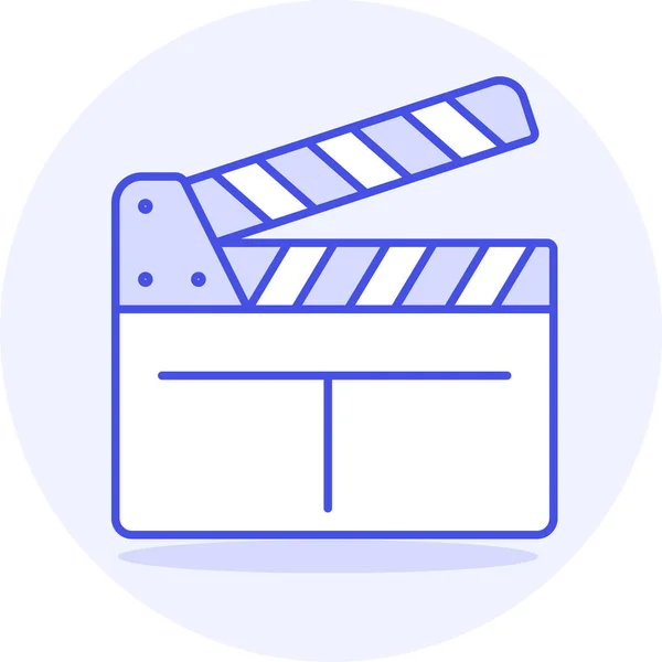 Clapperboard Filmproduktion Icon Full Outline Style — Stockvektor