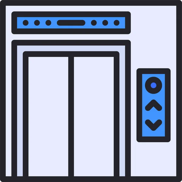 Building Door Elevator Icon — Stock Vector