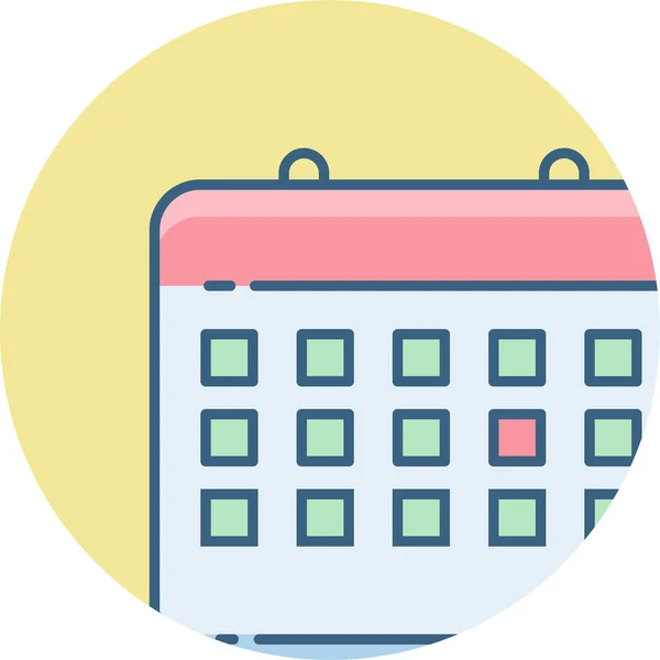 Calendar Appointment Day Icon Filled Outline Style — Stock Vector