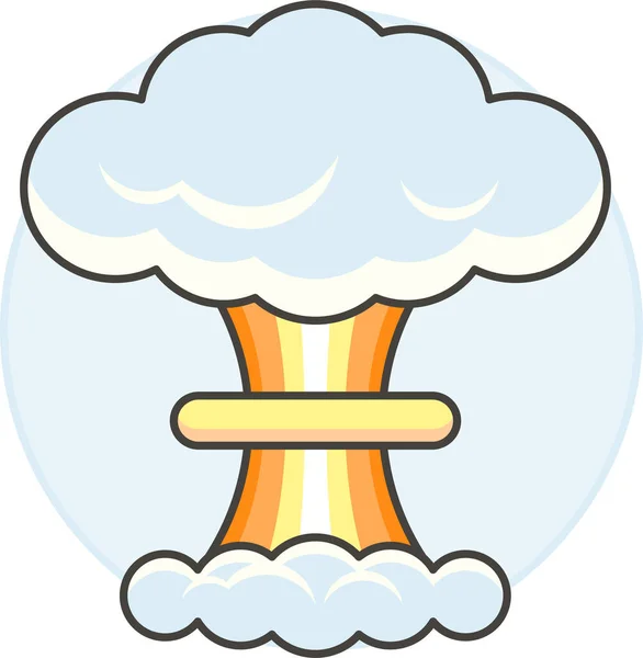 Иконка Облака Взрывной Бомбы Правоохранительной Категории — стоковый вектор