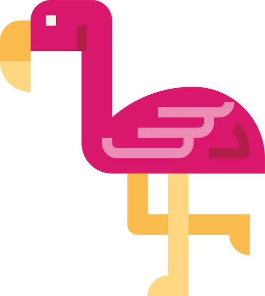 Tier Vogel Flamingo Ikone — Stockvektor