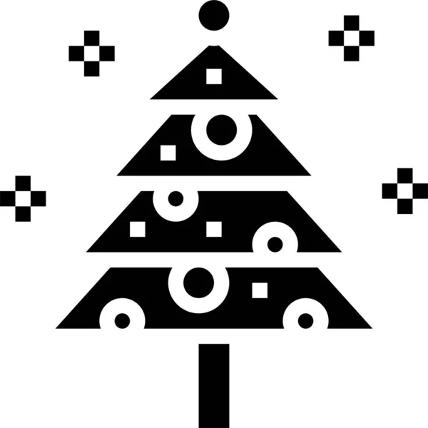 Икона Рождественского Украшения Сосны Категории Рождество — стоковый вектор