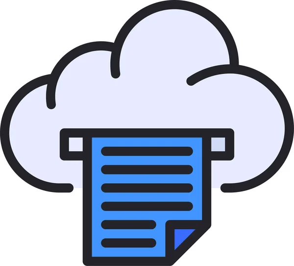 Cloud Computing Dateisymbol — Stockvektor