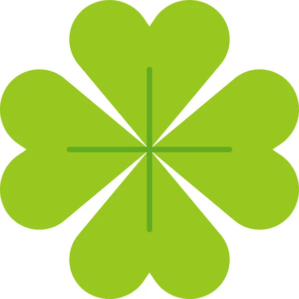 Clover Ireland Leaf Icon Flat Style — 图库矢量图片