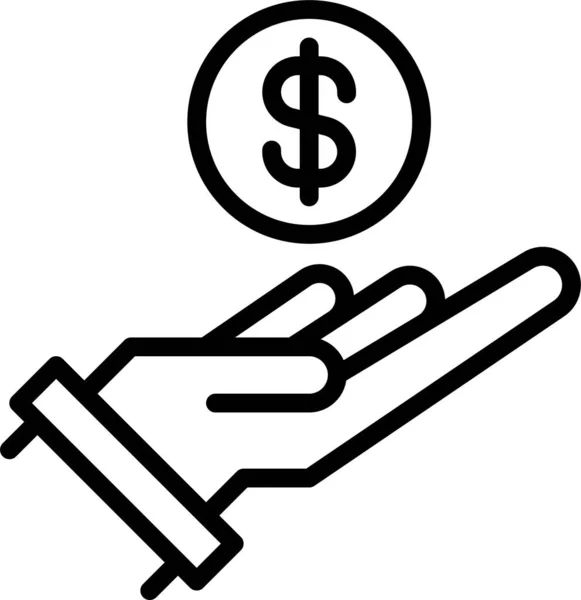 Pièce Commerce Dollar Icône — Image vectorielle