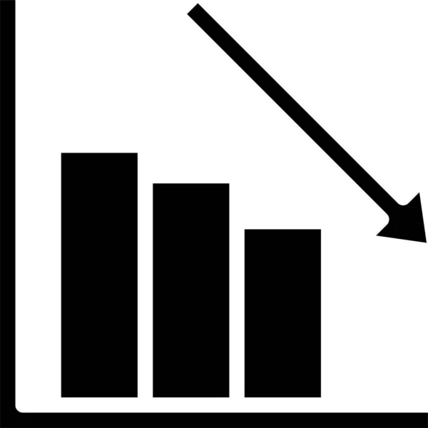 Diagrama Gráfico Icono Gráfico Estilo Sólido — Vector de stock