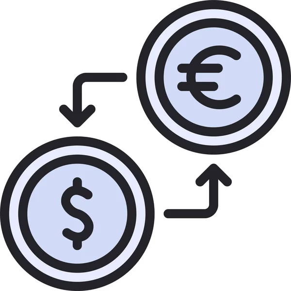 Change Devises Icône Euro — Image vectorielle