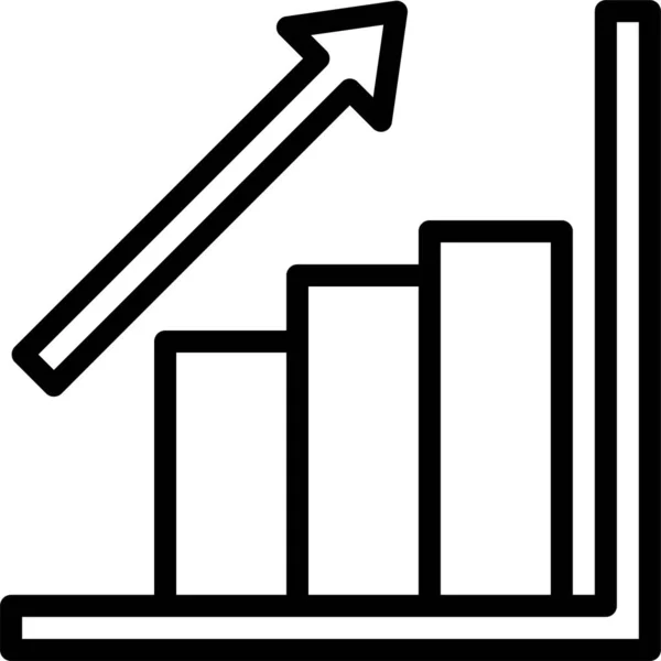 Ícone Gráfico Barras Analíticas Categoria Gestão Negócios — Vetor de Stock