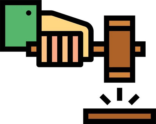 Иконка Торгуемого Молота Стиле Заполненной Очертания — стоковый вектор