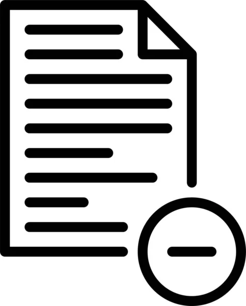 Lista Verificación Eliminar Icono Del Documento — Vector de stock