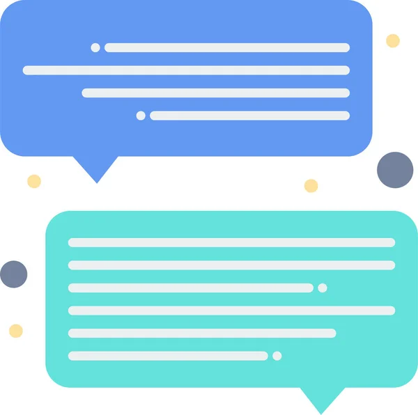 Icono Mensaje Comunicación Chat Estilo Plano — Archivo Imágenes Vectoriales