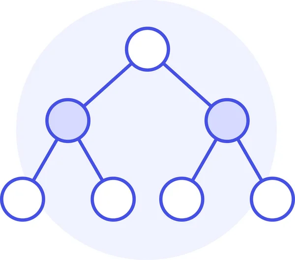 Desarrollo Gráfico Jerarquía Icono Estilo Contorno Lleno — Archivo Imágenes Vectoriales