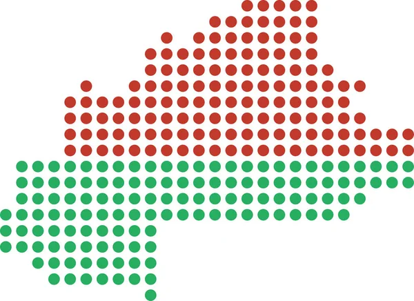 Burkina Faso Karta Ikon Platt Stil — Stock vektor