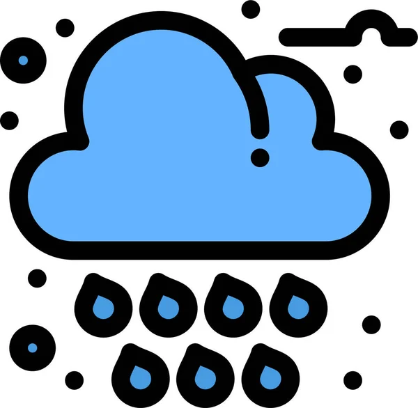 Otoño Nube Lluvia Icono — Vector de stock