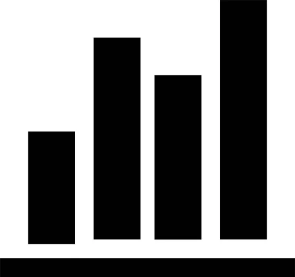 Analitik Çubukları Tablo Simgesi Sağlam Biçimli — Stok Vektör