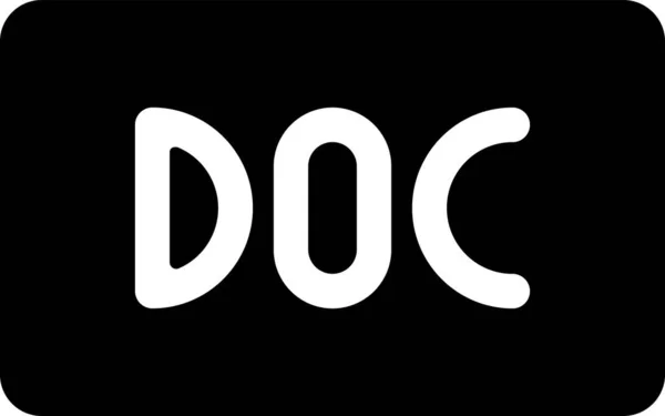 Archivo Doc Icono Trabajo Estilo Sólido — Archivo Imágenes Vectoriales