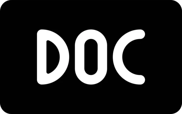 文件Doc工作图标在坚实的风格 — 图库矢量图片