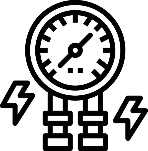 Construction Gas Gauge Icon Outline Style — 图库矢量图片