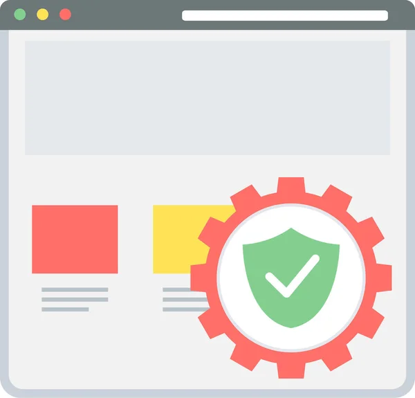 Página Icono Protección Antivirus Estilo Plano — Archivo Imágenes Vectoriales